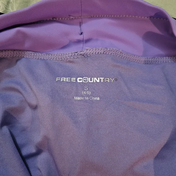 Free Country Black and Lavender Swim Shorts - Picture 9 of 13